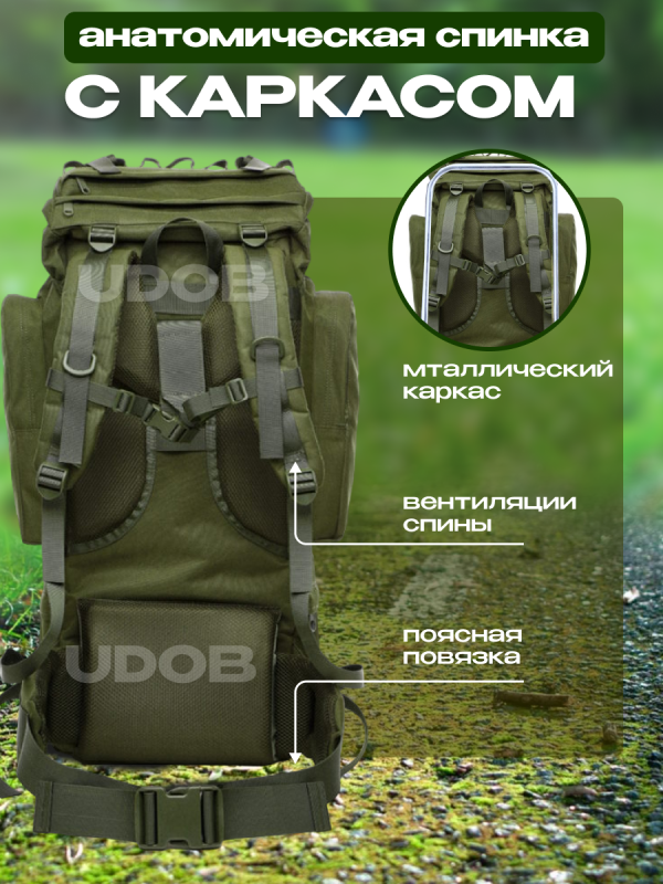 Рюкзак тактический 120л олива — изображение 3