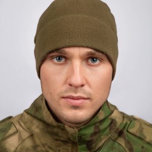 Шапка флисовая олива